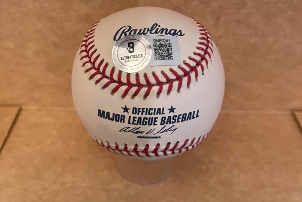 SAM LACY SPORTS WRITER HOF 98 RARE SIGNED AUTOGRAPHED M.L. BASEBALL BECKETT AUTH