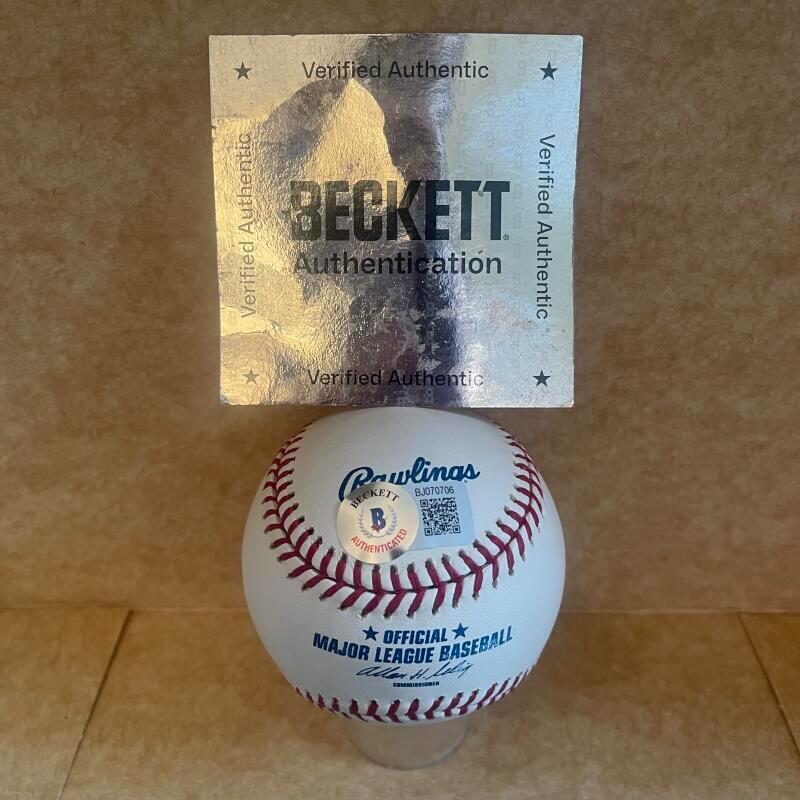 AARON BOONE YANKEES SIGNED AUTOGRAPHED M.L. BASEBALL BECKETT AUTH