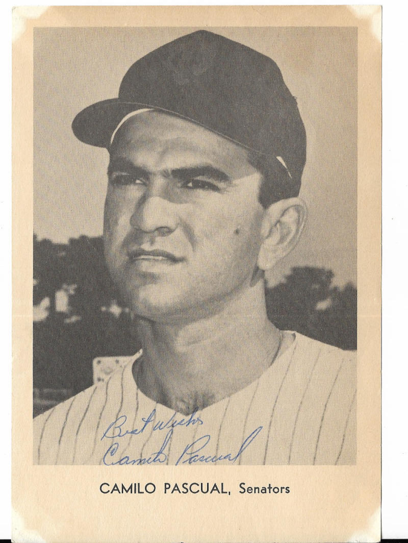 CAMILO PASCUAL WASHINGTON SENATORS JAY PUBLISHING SIGNED AUTO 5X7 PHOTO W/COA