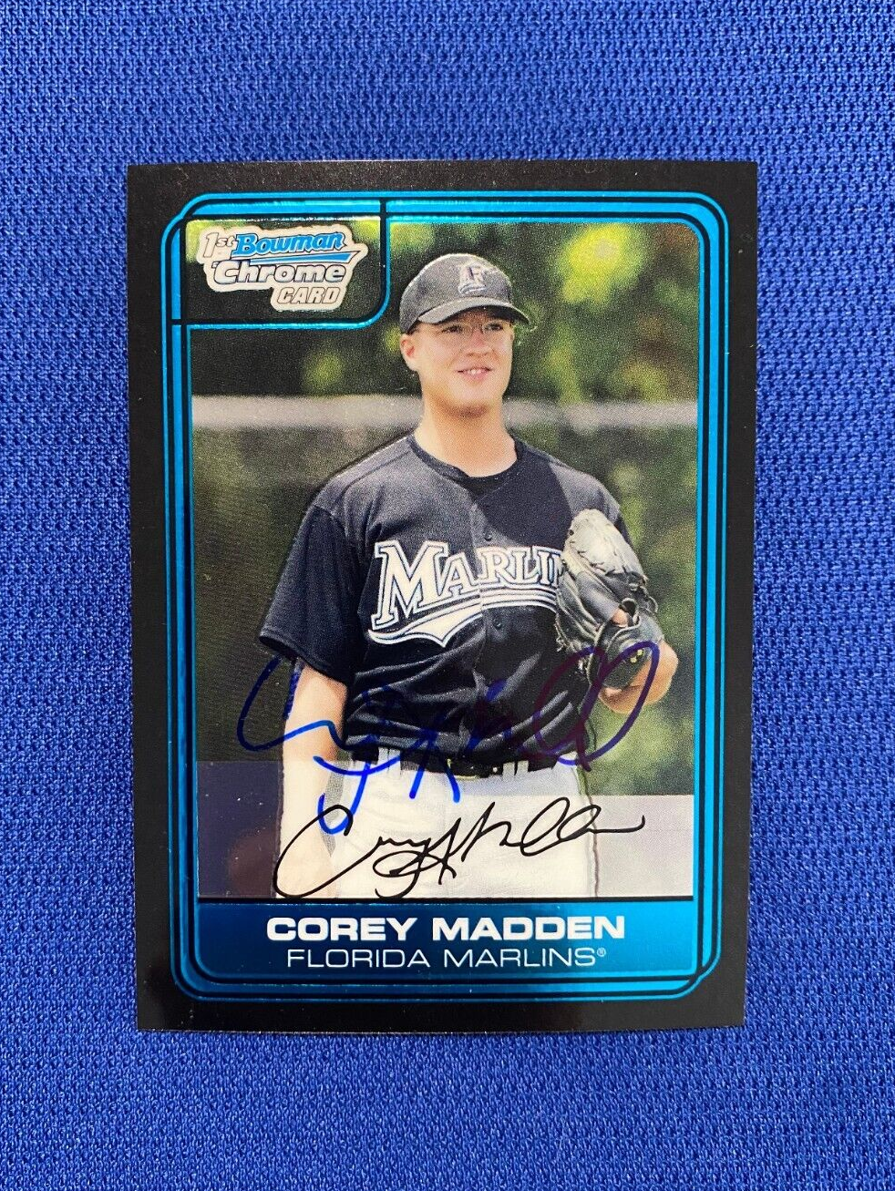 2006 BOWMAN CHROME DP COREY MADDEN FL MARLINS SIGNED AUTO RC #DP39 W/COA