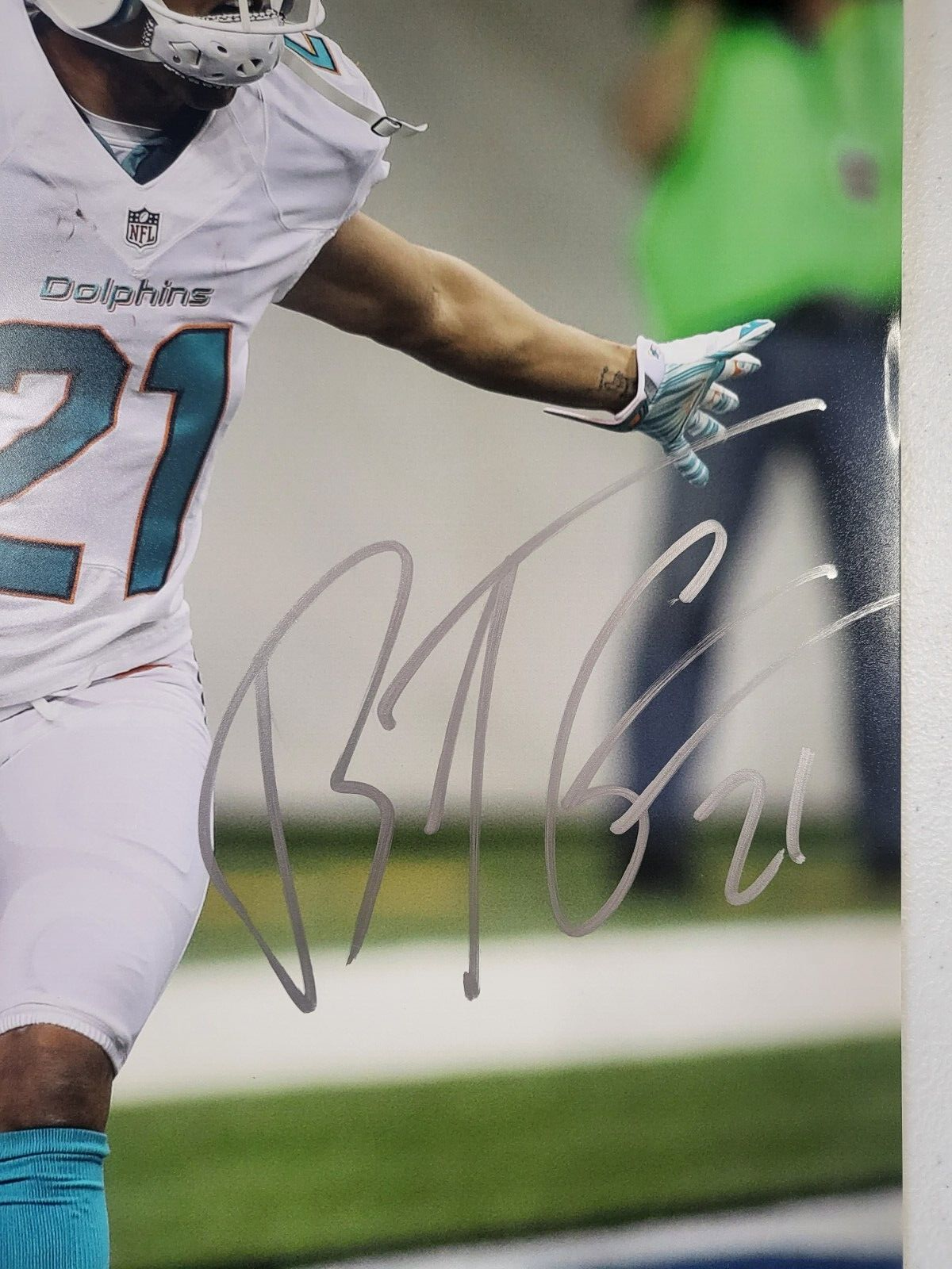BRENT GRIMES MIAMI DOLPHINS SIGNED AUTOGRAPH 16X20 PHOTO JSA AUTHENTICATED *