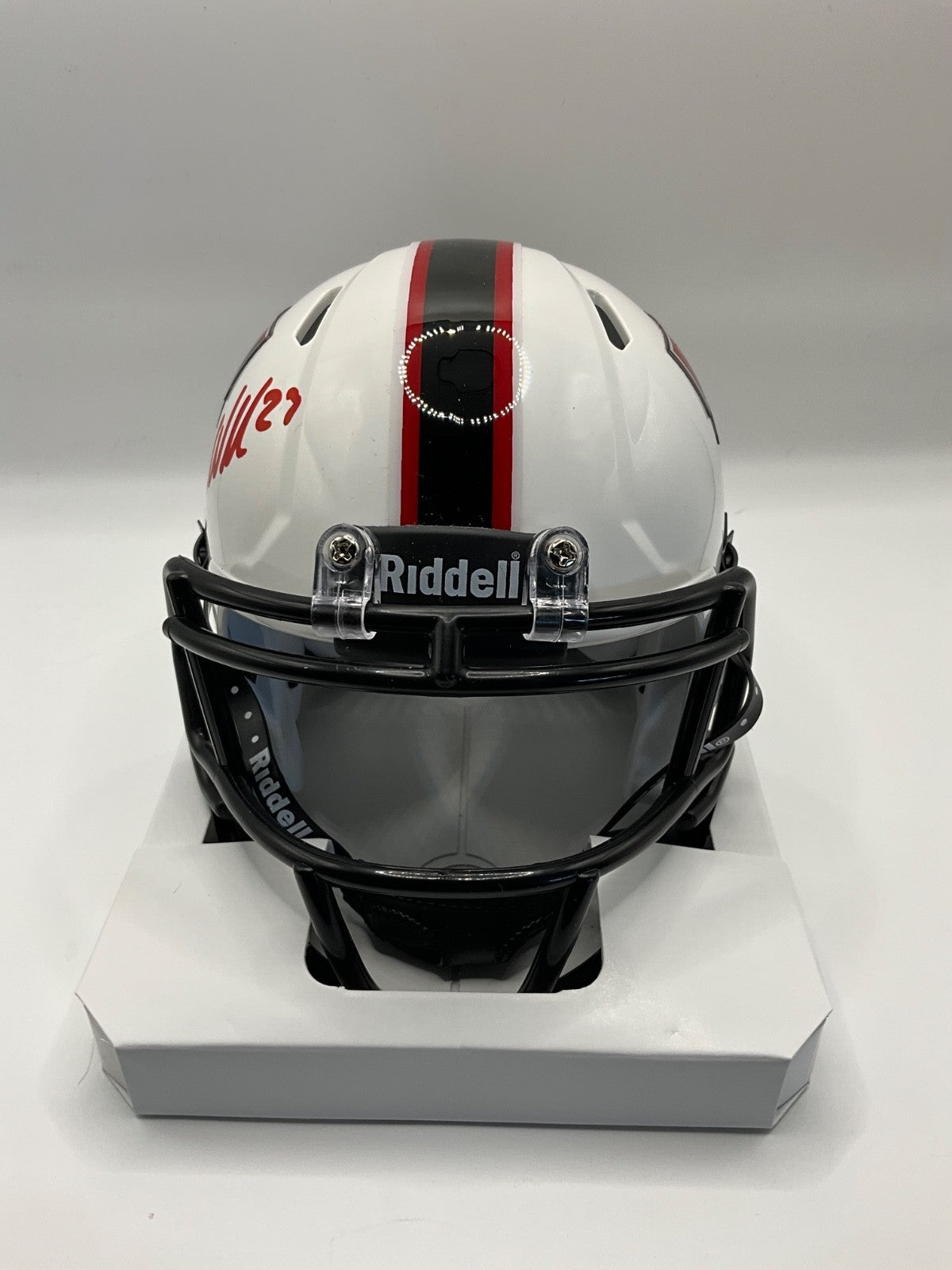WES WELKER TEXAS TECH RED RAIDERS SIGNED SPEED MINI HELMET JSA