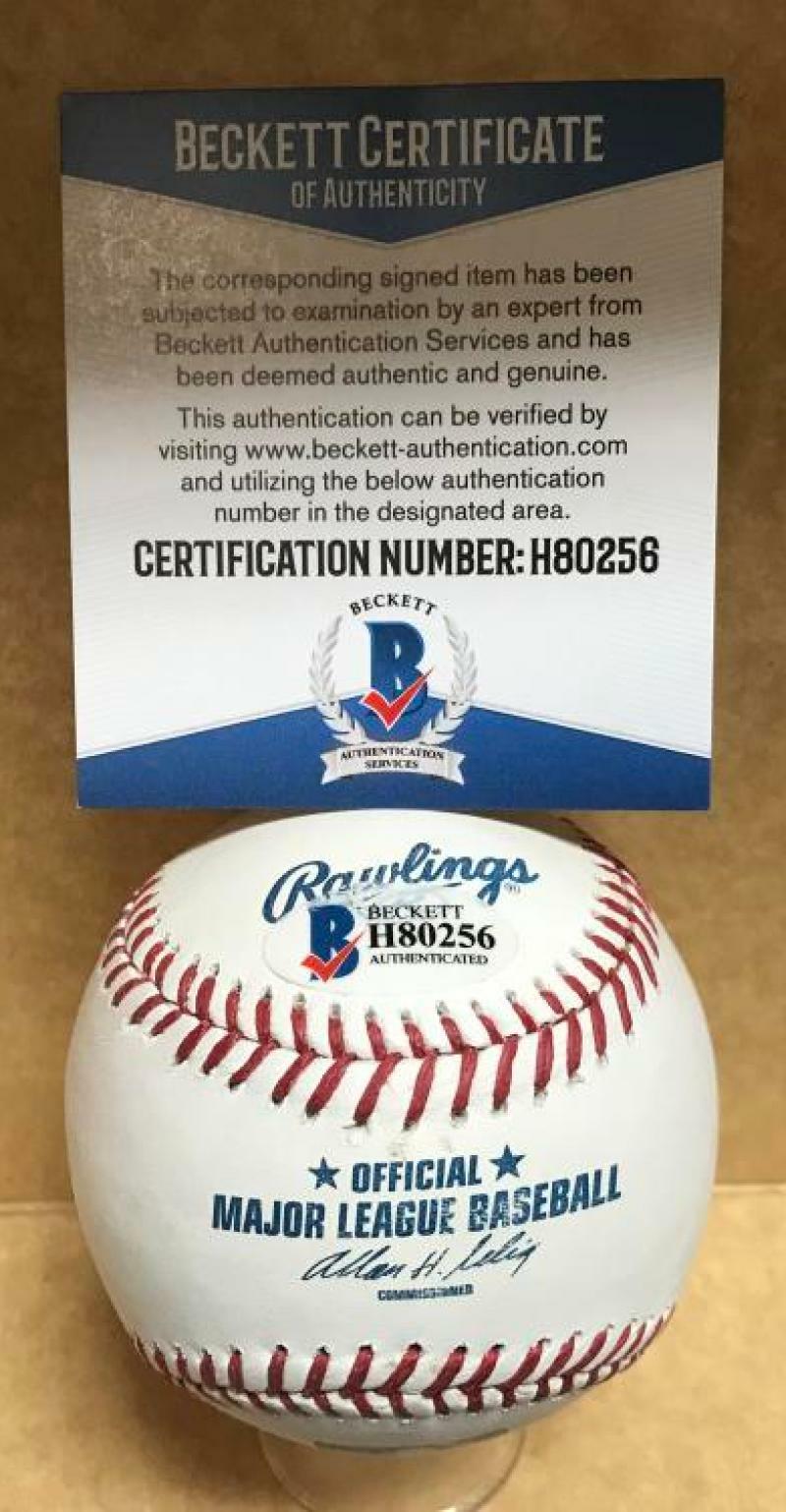 VICTOR ROBLES WASHINGTON NATIONALS SIGNED AUTO M.L. BASEBALL BECKETT H80256