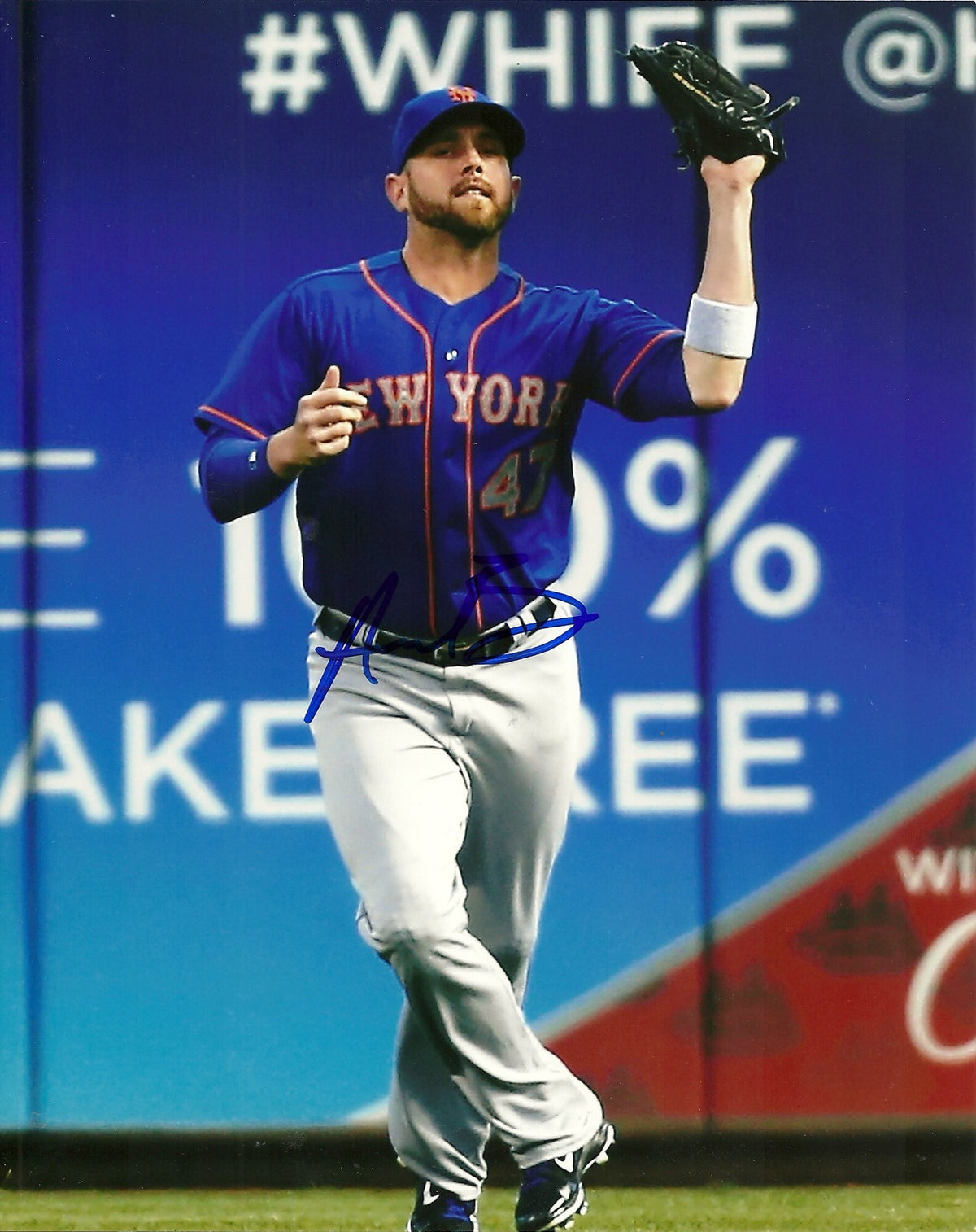 ANDREW BROWN NEW YORK METS SIGNED AUTOGRAPHED 8x10 PHOTO W/COA OUTFIELD