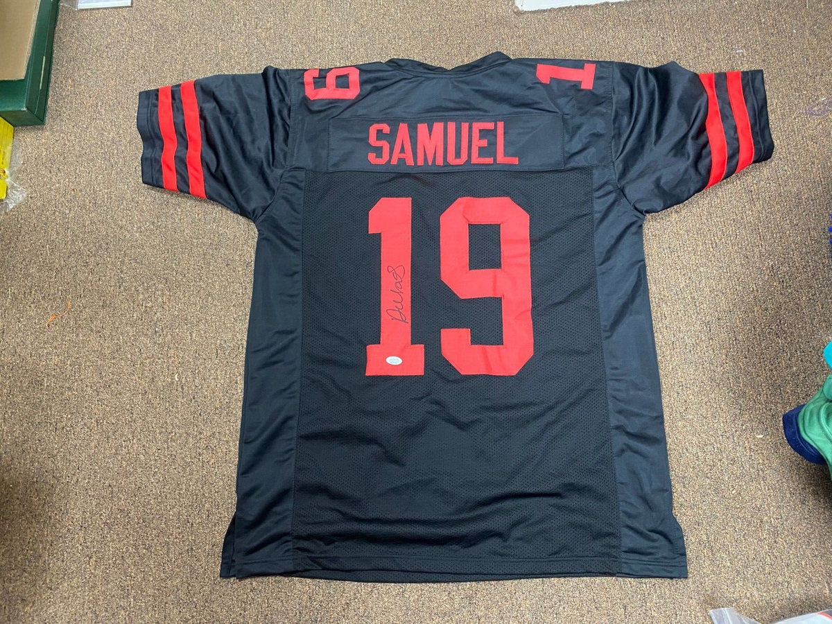 DEEBO SAMUEL #19 SF 49ERS SIGNED AUTOGRAPHED AUTO CUSTOM BLACK/RED JERSEY JSA !