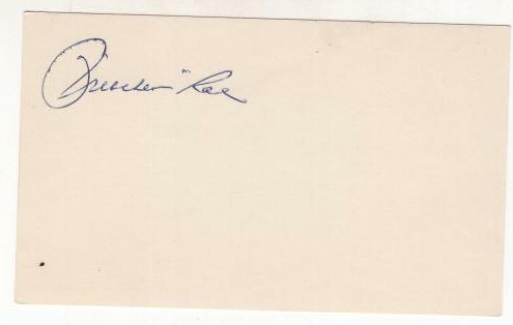 PREACHER ROE PIRATES/DODGERS SIGNED 3X5 INDEX CARD W/ COA