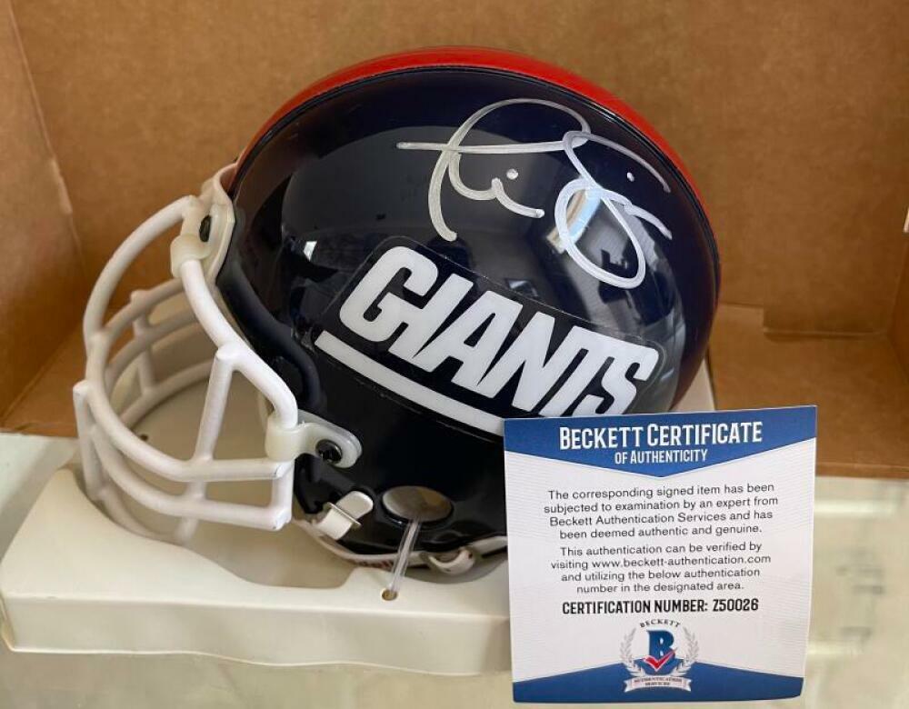 PHIL SIMMS NEW YORK GIANTS SIGNED RIDDELL AUTHENTIC MINI BAS Z50026 