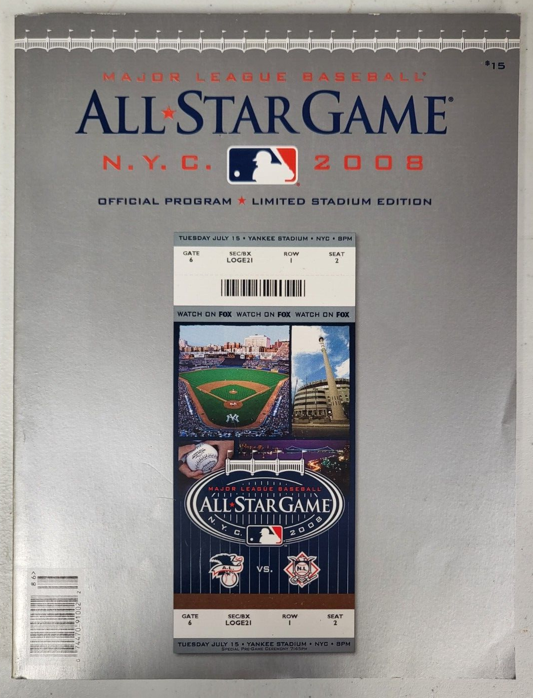2008 ALL STAR GAME PROGRAM LIMITED STADIUM EDITION RARE