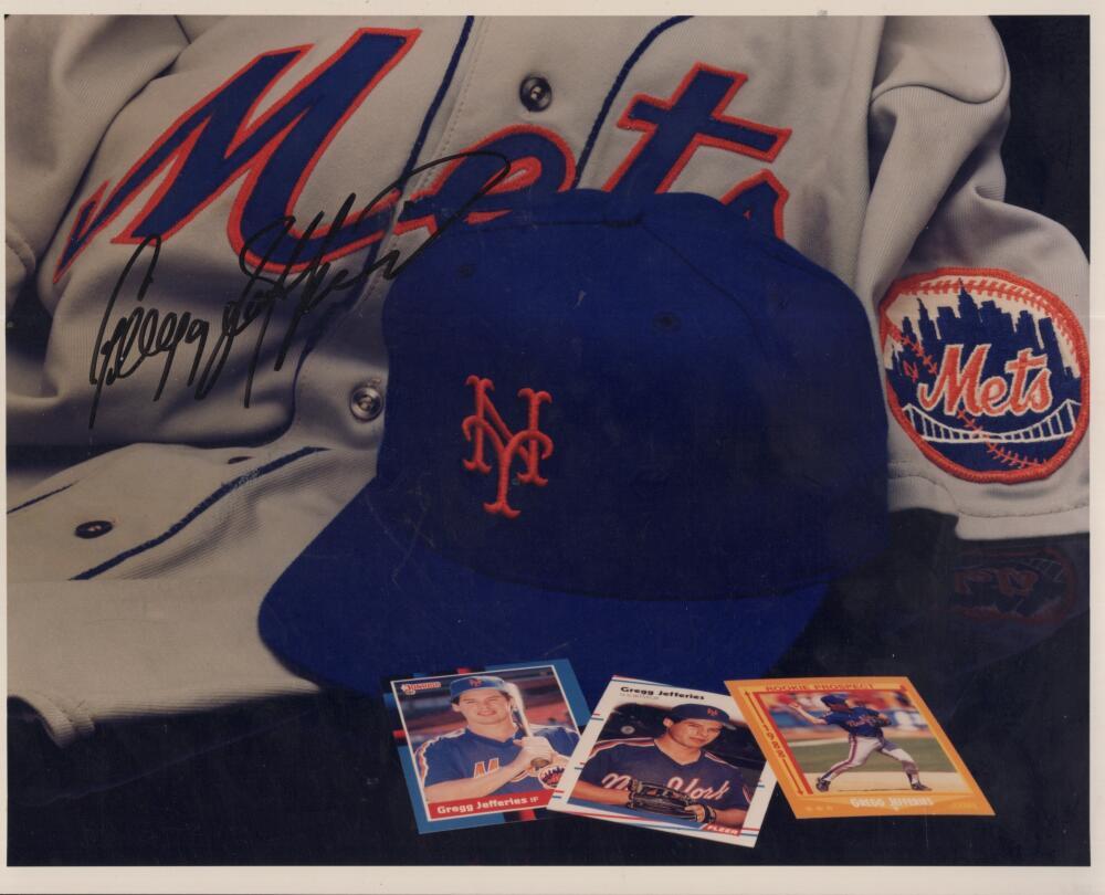 GREG JEFFERIES METS SIGNED AUTOGRAPHED 8X10 PHOTO W/ COA