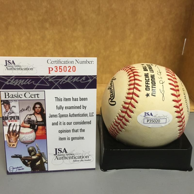 DARRYL HAMILTON GIANTS/BREWERS DECEASED N.L. SIGNED BASEBALL JSA # P35020
