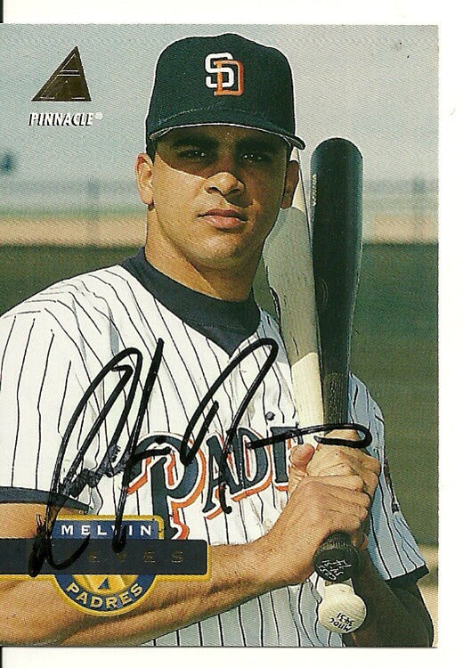 MELVIN NIEVES SAN DIEGO PADRES SIGNED AUTOGRAPHED 1994 PINNACLE CARD #478 W/COA