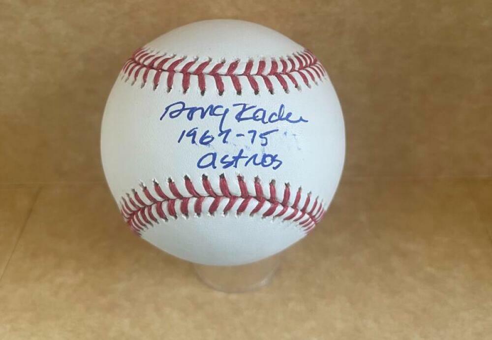 DOUG RADER 1967-75 ASTROS SIGNED AUTOGRAPHED M.L. BASEBALL JSA UU19969
