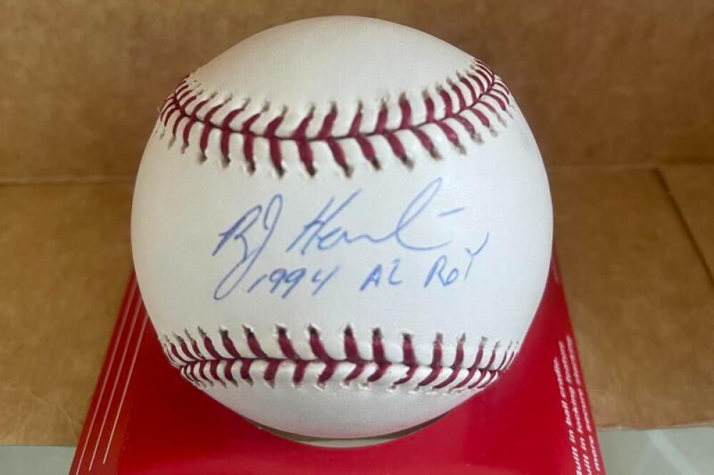 BOB HAMELIN 1994 AL ROY SIGNED AUTOGRAPHED M.L. BASEBALL BECKETT AUTH