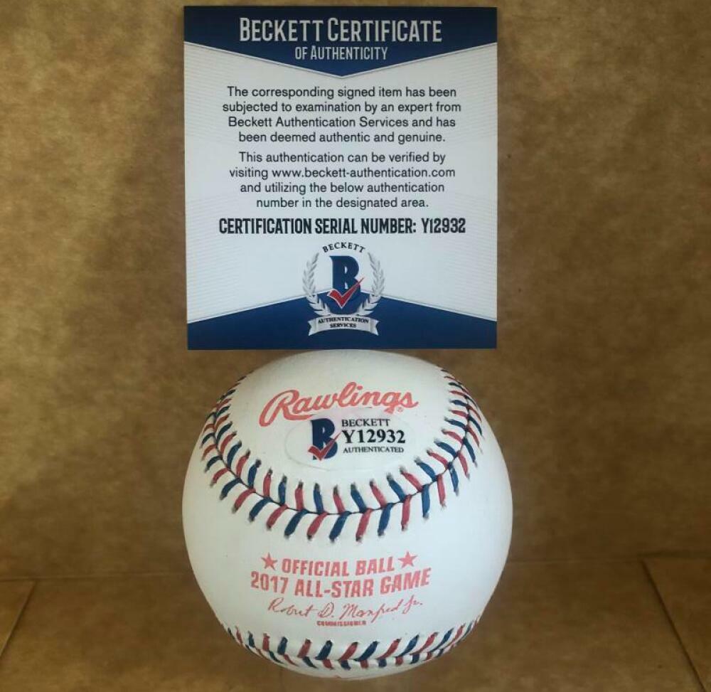 MIGUEL SANO MINNESOTA TWINS SIGNED 2017 ALL STAR GAME BASEBALL BECKETT Y12932
