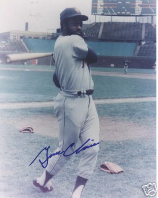 GENE CLINES NEW YORK METS SIGNED 8X10 PHOTO W/COA