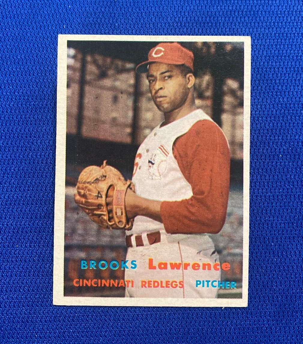 1957 TOPPS BROOKS LAWRENCE CINCINNATI REDS #66 CARD VINTAGE SET-BREAK