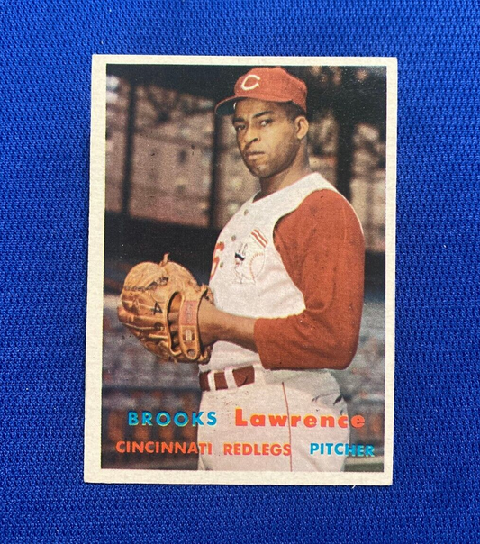 1957 TOPPS BROOKS LAWRENCE CINCINNATI REDS #66 CARD VINTAGE SET-BREAK