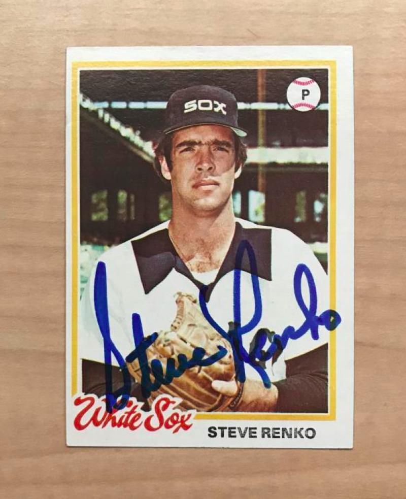 STEVE RENKO CHICAGO WHITE SOX SIGNED AUTOGRAPHED 1978 TOPPS CARD #493 W/COA