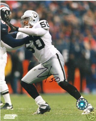 ERIC BARTON OAKLAND RAIDERS  SIGNED 8X10