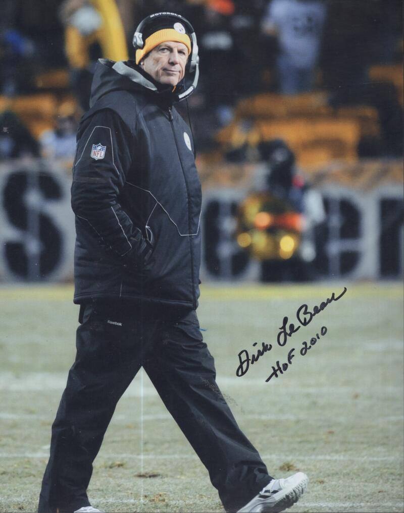 DICK LEBEAU HOF 2010 STEELERS SIGNED AUTOGRAPHED 8X10 PHOTO W/ COA