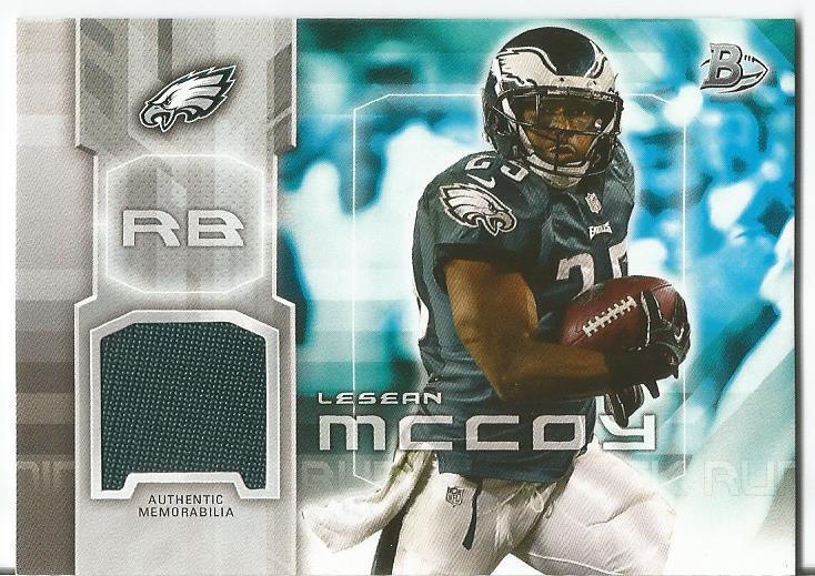 LESEAN MCCOY EAGLES 2014 BOWMAN JERSEY CARD