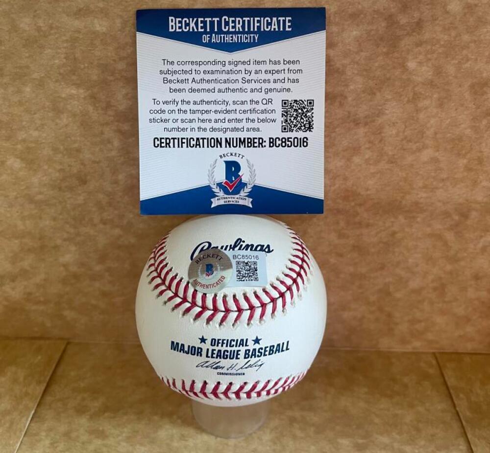 DAN OSINSKI MILWAUKEE BRAVES  SIGNED AUTOGRAPHED M.L. BASEBALL BECKETT AUTH