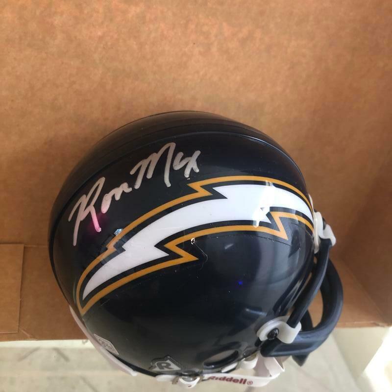 RON MIX SAN DIEGO CHARGERS SIGNED AUTOGRAPHED MINI HELMET W/ COA