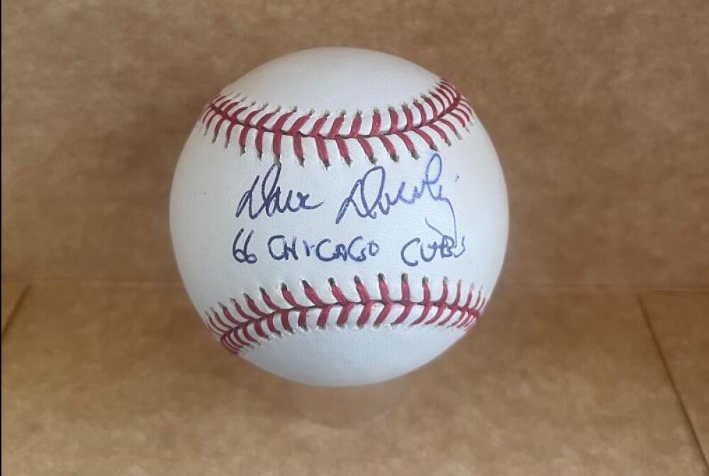 DAVE DOWLING 66 CHICAGO CUBS  SIGNED AUTO M.L. BASEBALL BECKETT AUTH