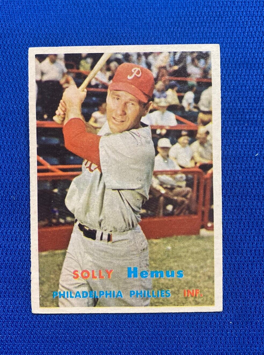 1957 TOPPS SOLLY HEMUS PHILADELPHIA PHILLIES #231 CARD VINTAGE SET-BREAK