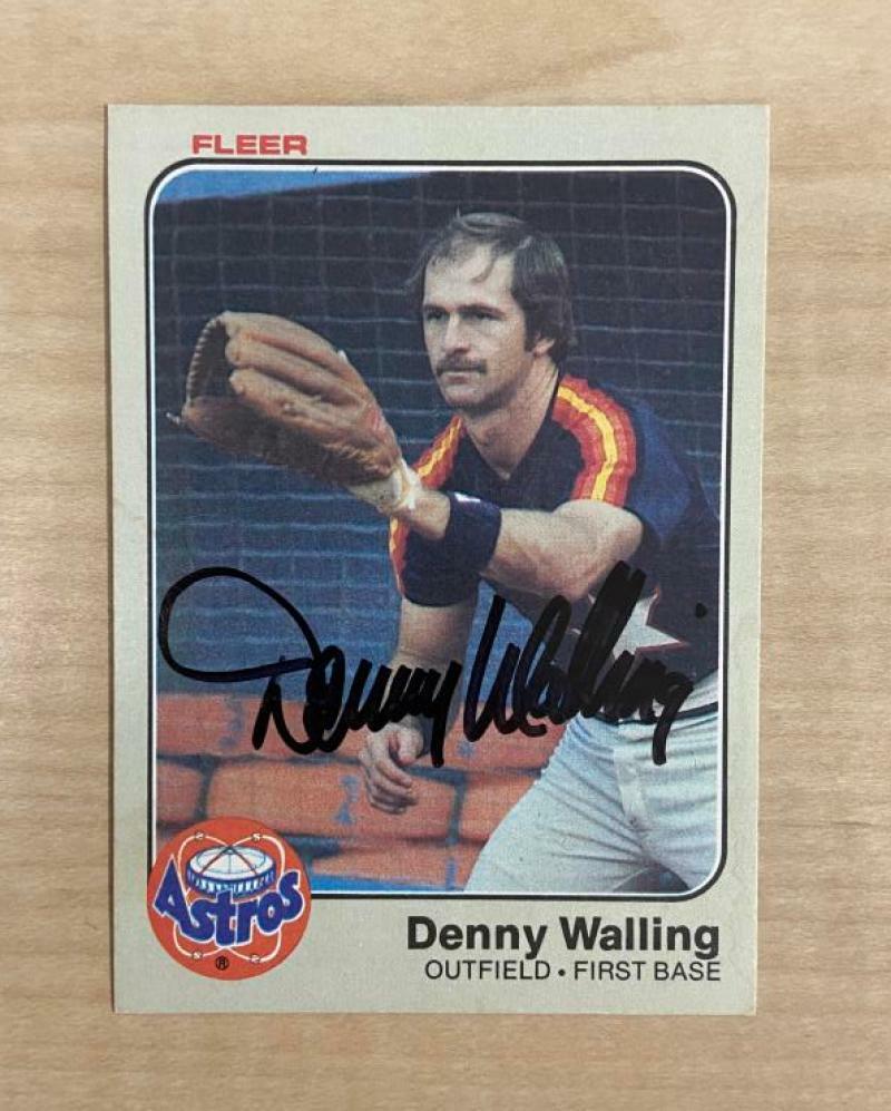 DENNY WALLING HOUSTON ASTROS SIGNED AUTOGRAPHED 1983 FLEER CARD #469 W/COA