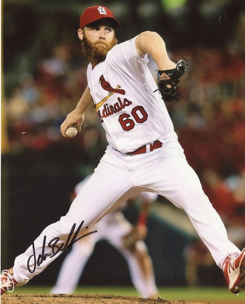 JOHN BREBBIA ST. LOUIS CARDINALS BLACK SIGNED AUTOGRAPHED 8X10  PHOTO  W/COA
