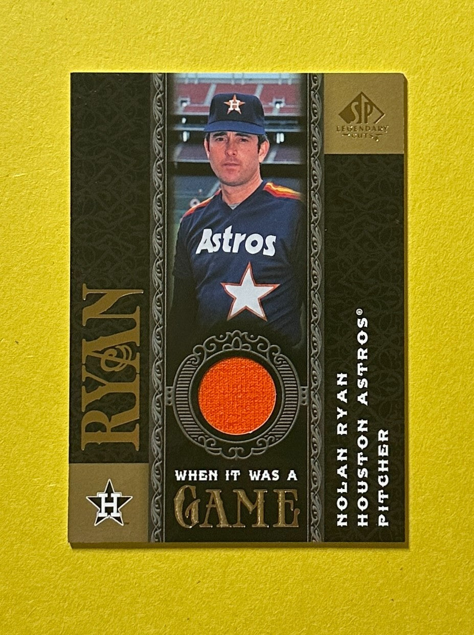 2007 UPPER DECK LEGENDARY CUTS NOLAN RYAN RELIC #WG-NR ASTROS HOF