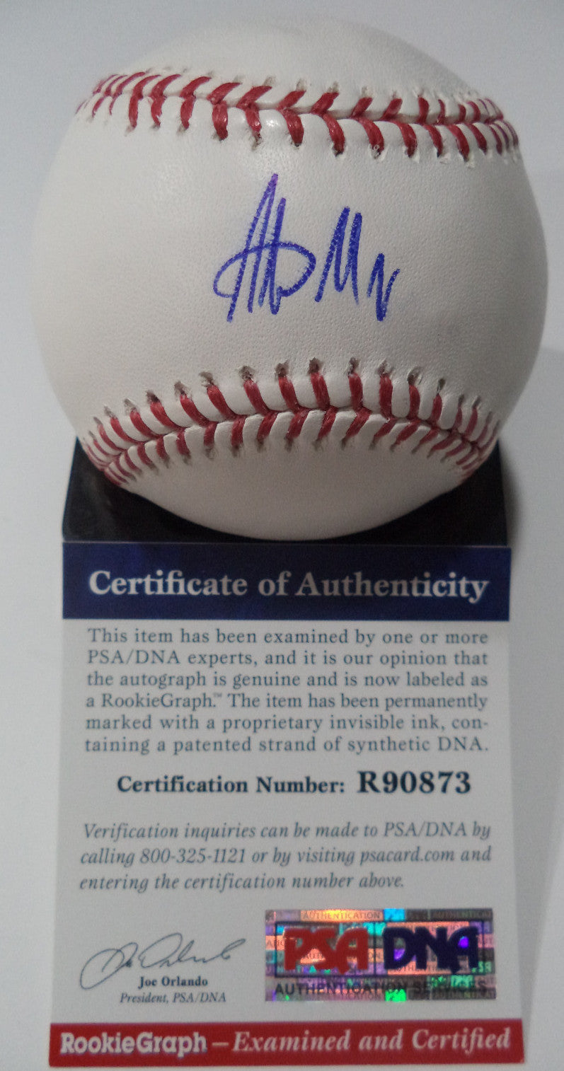 ALEX MEYER TWINS SIGNED ROMLB BASEBALL "ROOKIE GRAPH" PSA/DNA COA #R90873