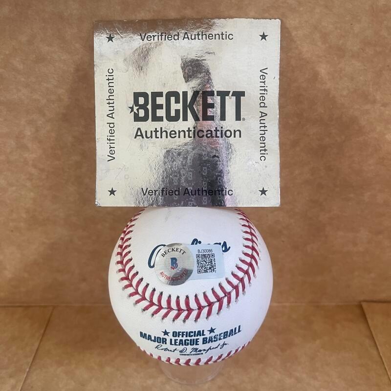 BRIAN MCCANN BRAVES/ASTROS/YANKEES SIGNED AUTOGRAPHED M.L. BASEBALL BECKETT AUTH