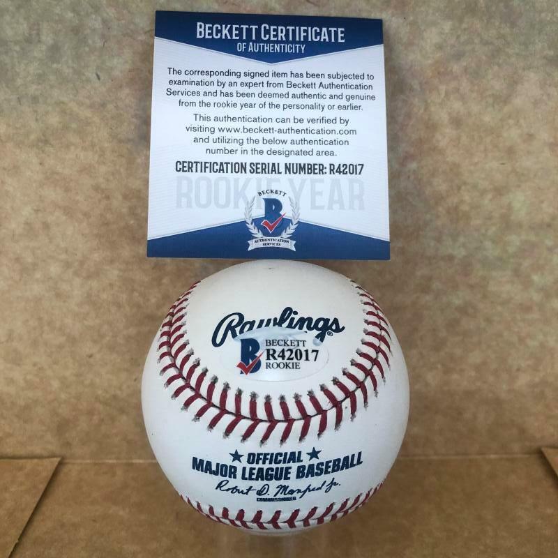 CAVAN BIGGIO BLUE JAYS ROOKIE YEAR  SIGNED AUTOGRAPHED M.L. BASEBALL BECKETT