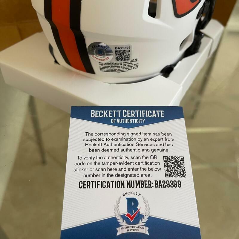 FRANK GORE MIAMI HURRICANES SIGNED AUTO LUNAR ECLIPSE MINI HELMET BAS BA29399