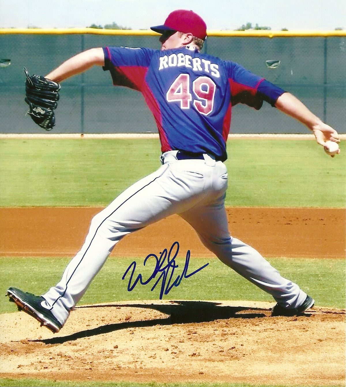 WIL ROBERTS CLEVELAND INDIANS SIGNED AUTOGRAPHED 8x10 PHOTO W/COA