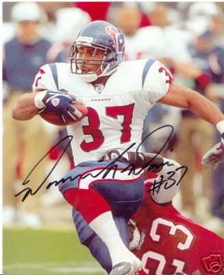 DOMANICK DAVIS HOUSTON TEXANS SIGNED 8X10 PHOTO W/COA