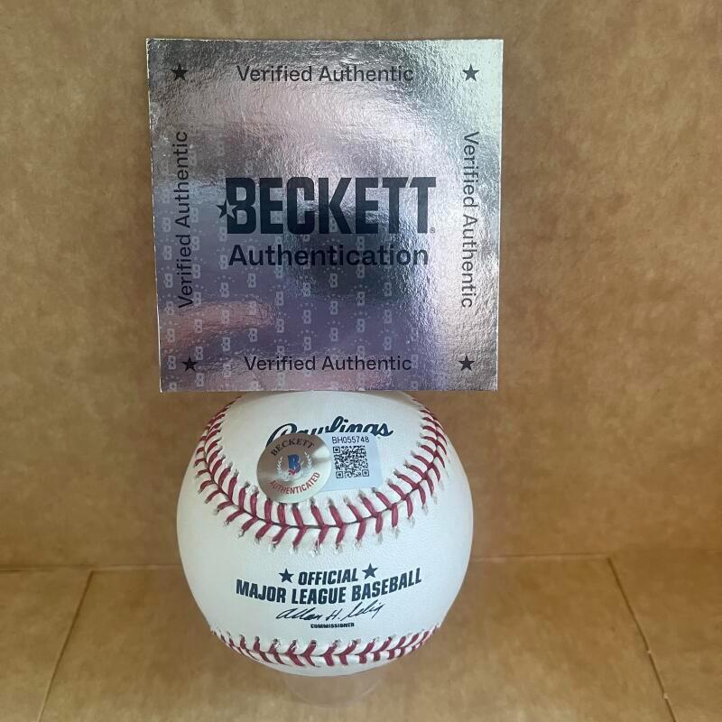 MIKE LIEBERTHAL PHILLIES RED SOX SIGNED AUTOGRAPHED M.L. BASEBALL BECKETT AUTH