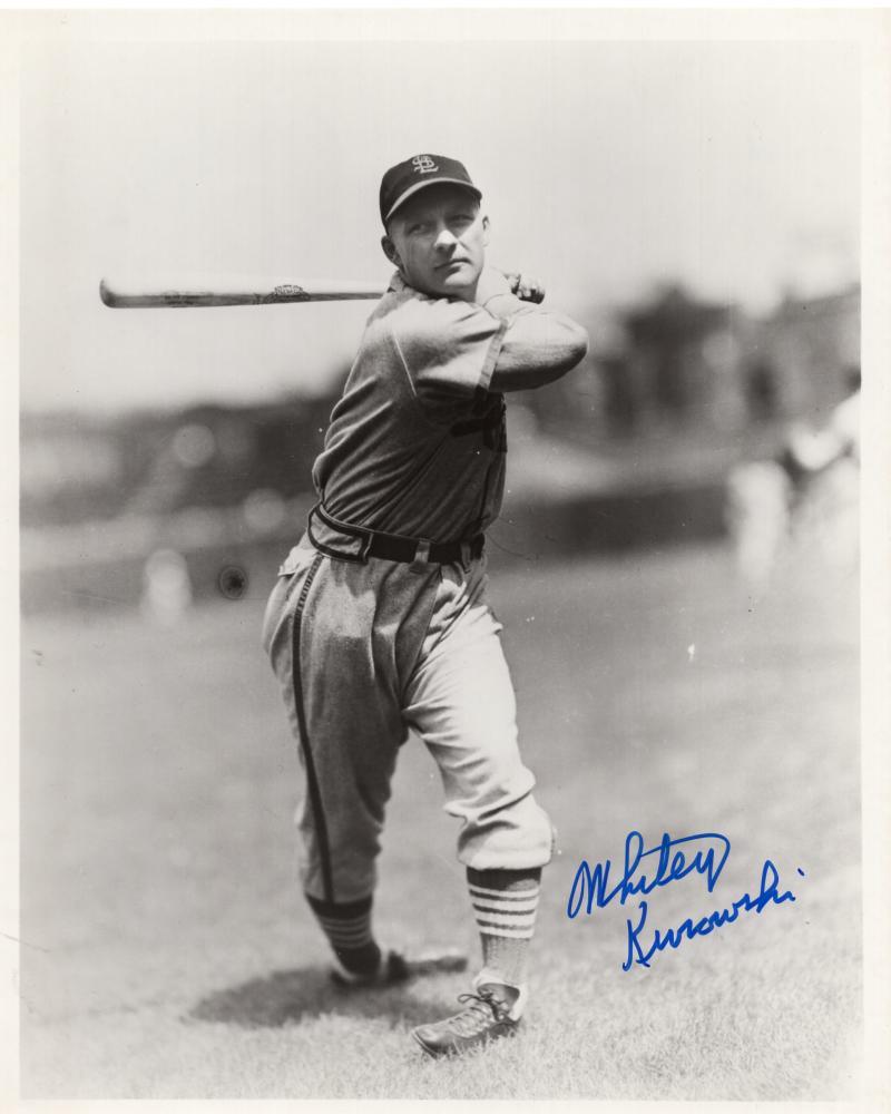 WHITEY KUROWSKI  ST. LOUIS CARDINALS   SIGNED  AUTOGRAPHED   8X10 PHOTO W/COA 
