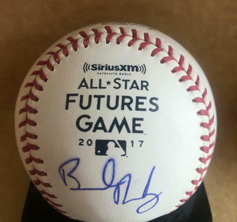 BRENDAN RODGERS COLORADO ROCKIES SIGNED 2017 FUTURES GAMES BASEBALL JSA S61063