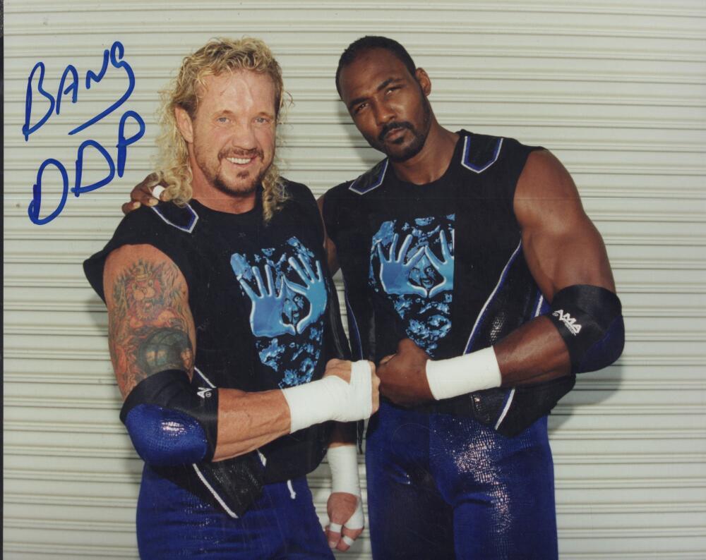 DDP W/ KARL MALONE WWE SIGNED AUTOGRAPHED 8X10 PHOTO W/ COA