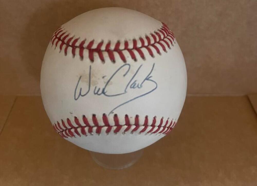 WILL CLARK SAN FRANCISCO GIANTS SIGNED VINTAGE N.L. BASEBALL BECKETT AUTH