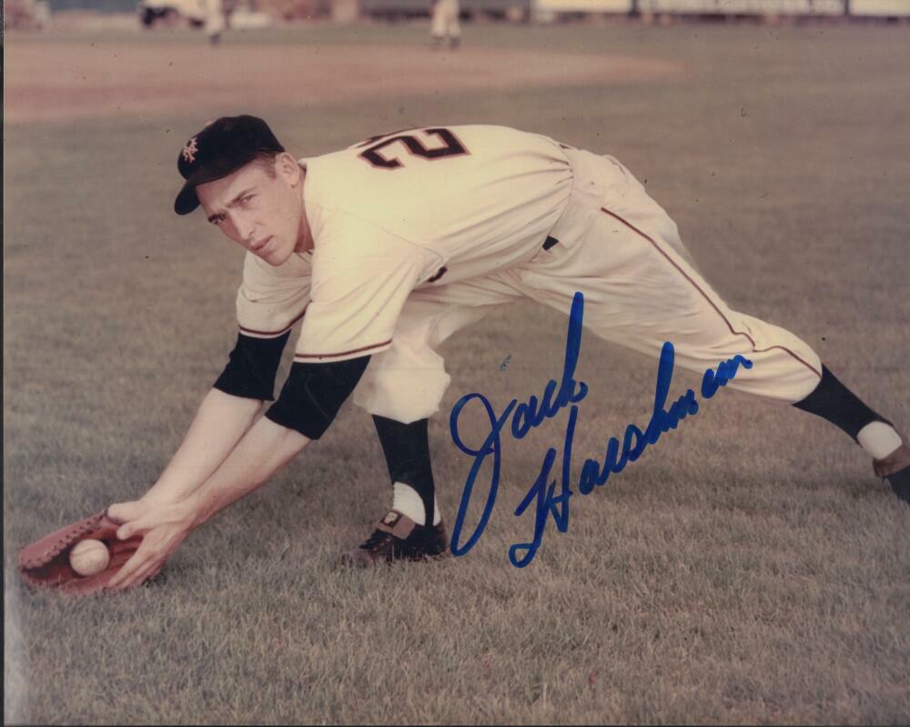 JACK HARSHMAN NEW YORK GIANTS   SIGNED AUTOGRAPHED 8X10 PHOTO W/ COA