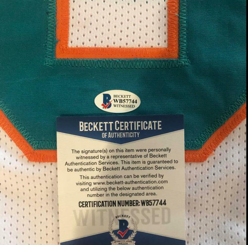 LARRY LITTLE HOF 93 SIGNED AUTOGRAPHED WHITE JERSEY BECKETT WB57744