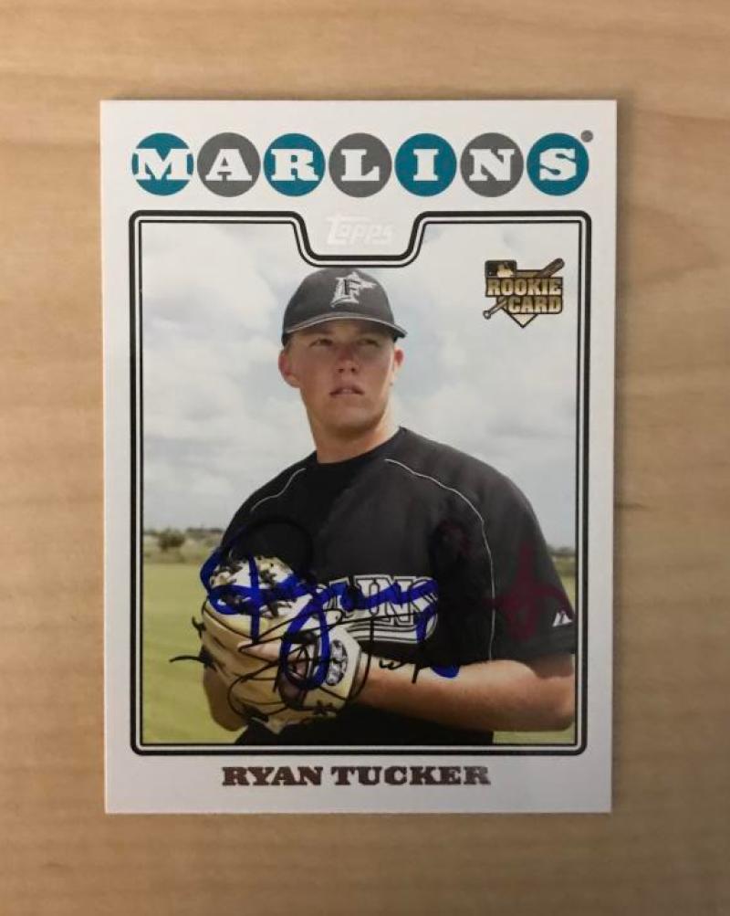 RYAN TUCKER FLORIDA MARLINS SIGNED AUTOGRAPHED 2008 TOPPS CARD #UH225 W/COA 