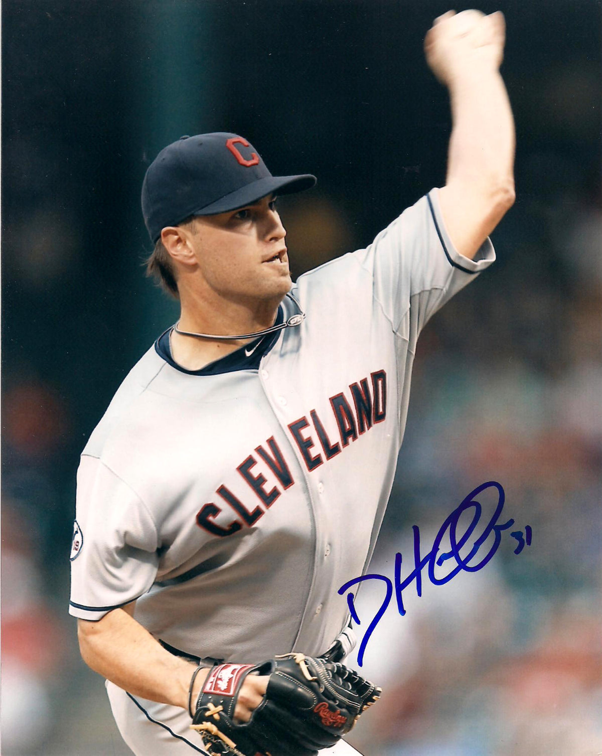 DAVID HUFF CLEVELAND INDIANS AUTOGRAPHED SIGNED 8X10 PHOTO W/COA