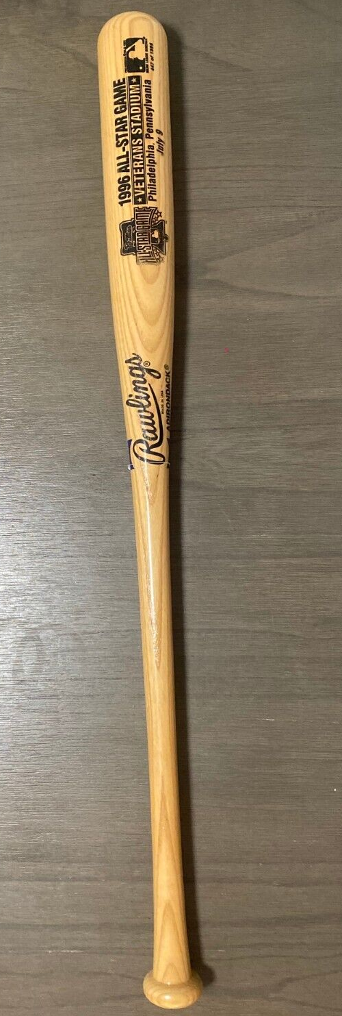 1996 ALL STAR GAME VETERANS STADIUM PHILADELPHIA PENNSYLVANIA RAWLINGS BAT RARE