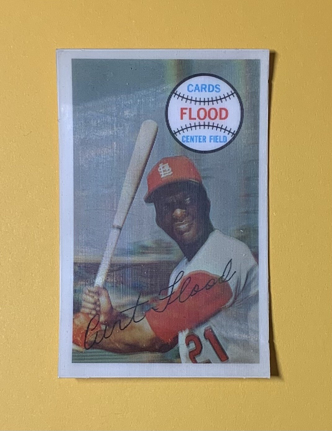 1970 KELLOGGS 3-D SUPERSTARS CURTIS FLOOD #48 NO CRACKS MINT CARDINALS