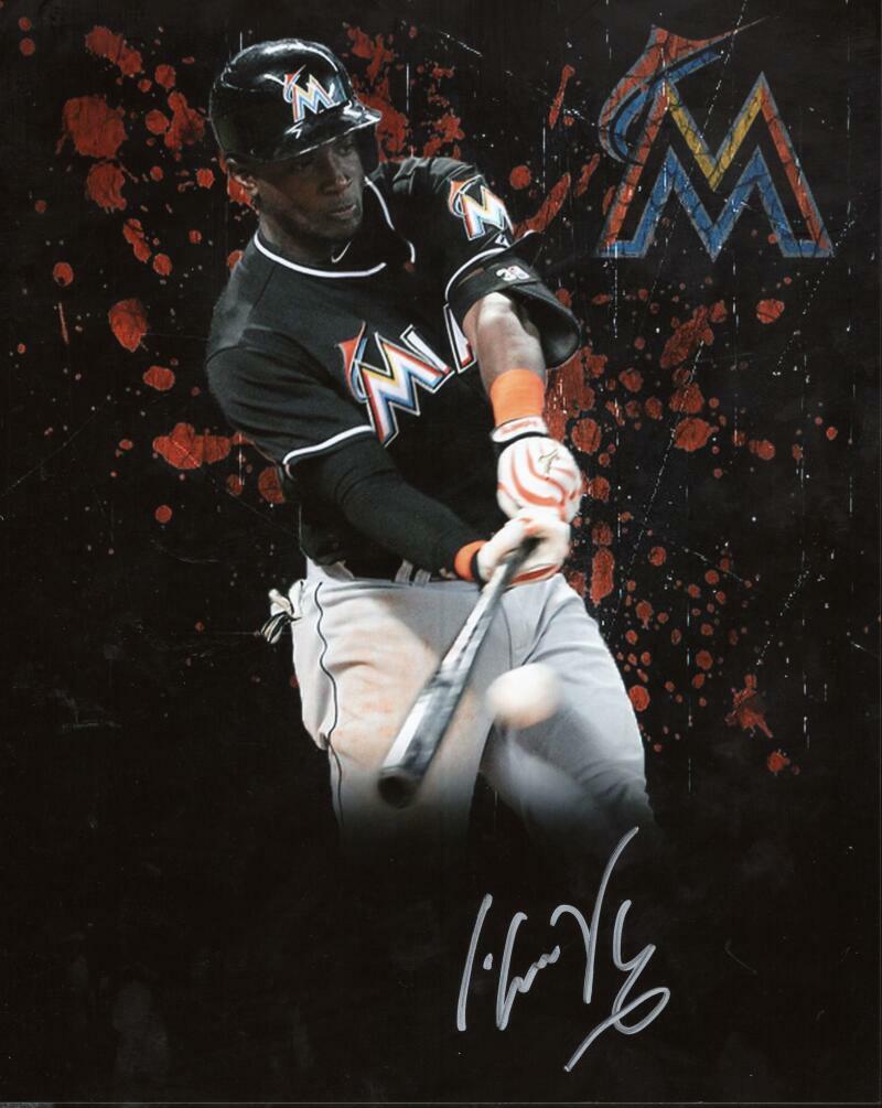 ADEINY HECHAVARRIA  MIAMI MARLINS EDIT SIGNED AUTOGRAPHED 8X10 PHOTO W/ COA
